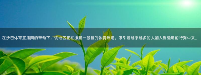 体育360直播：在沙巴体育直播网的带动下，该地区正在掀起一股新的体育热潮，吸引着越来越多的人加入到运动的行列中来。