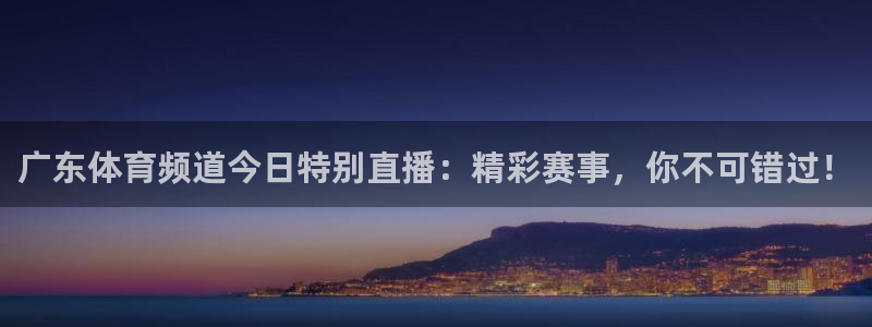 雨燕360体育免费直播：广东体育频道今日特别直播：精彩赛事，你不可错过！